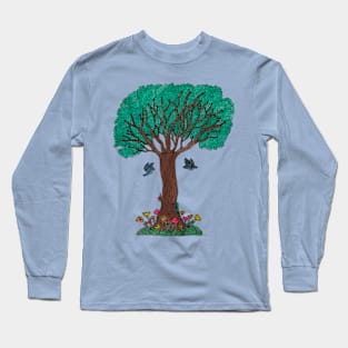 Tree With Critters Long Sleeve T-Shirt